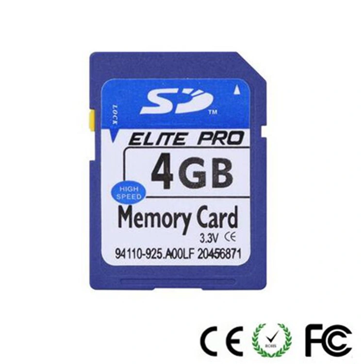 Carte mémoire haute vitesse carte SD 4 Go pour ordinateur portable avec appareil photo