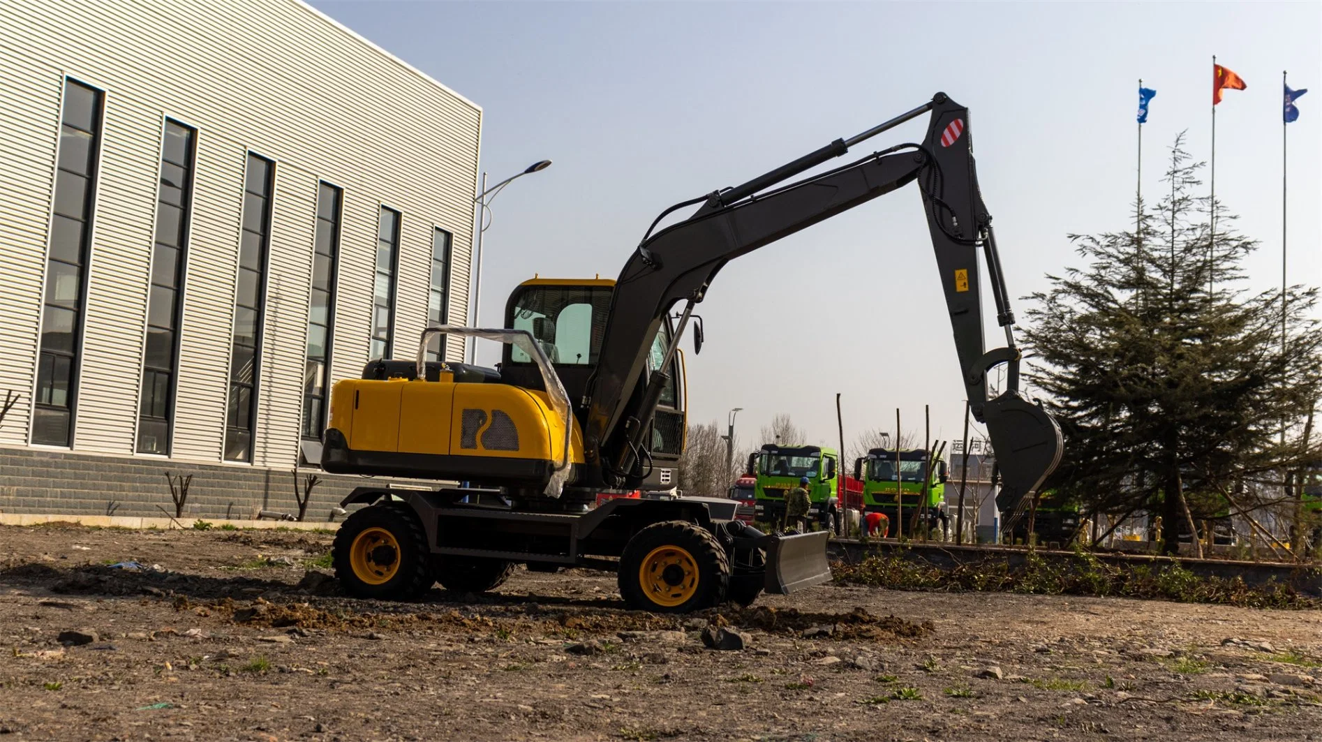 Excavatrices sur roues chinoises 7,5 tonnes 8,5 tonnes en vente chaude