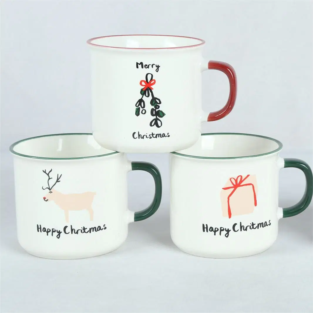 Happy Christmas Pattern Design Ceramic Mugs and Cups