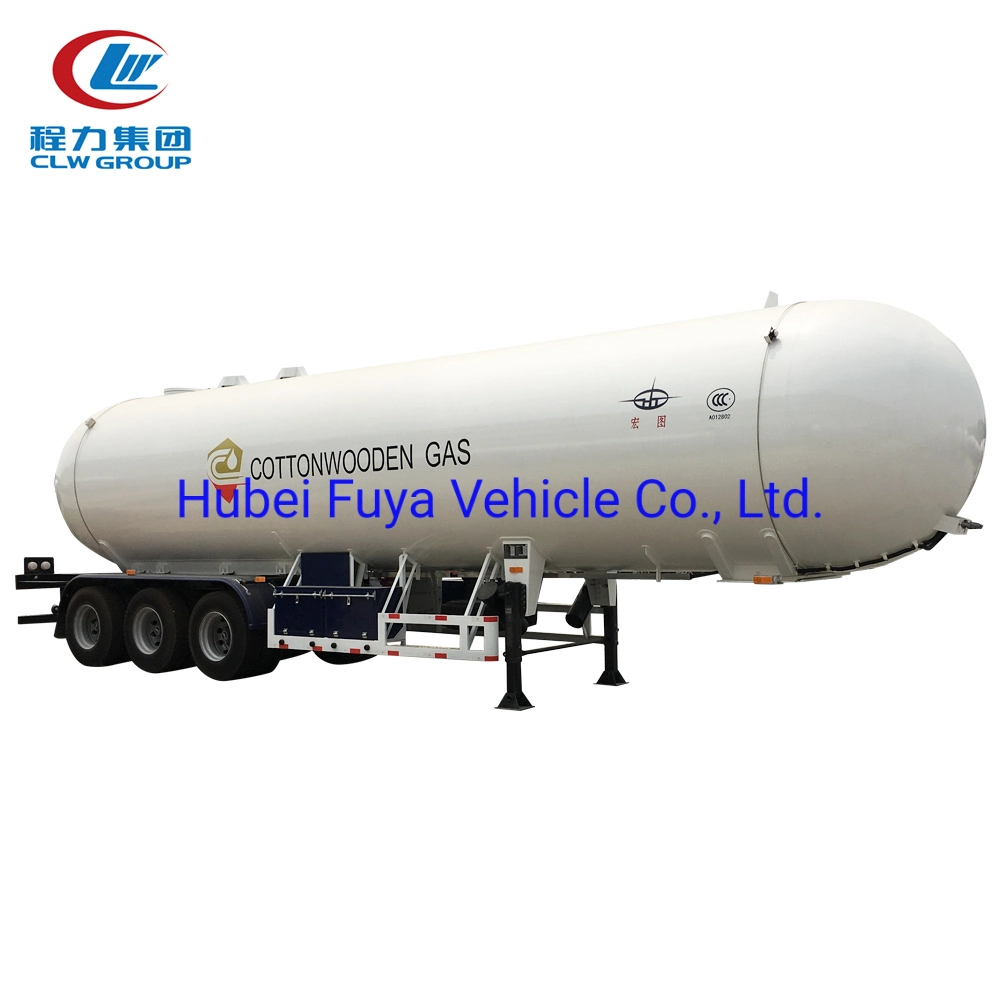 ASME 3 Axles 59.52cbm 60m3 60000liters Q345r LPG Gas Road Tank Trailer with Pump