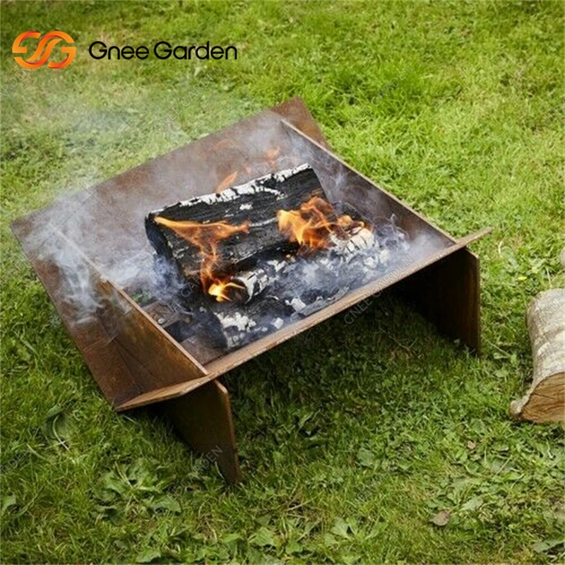 Corten Steel Fire Pit Irregular Shape Brazier