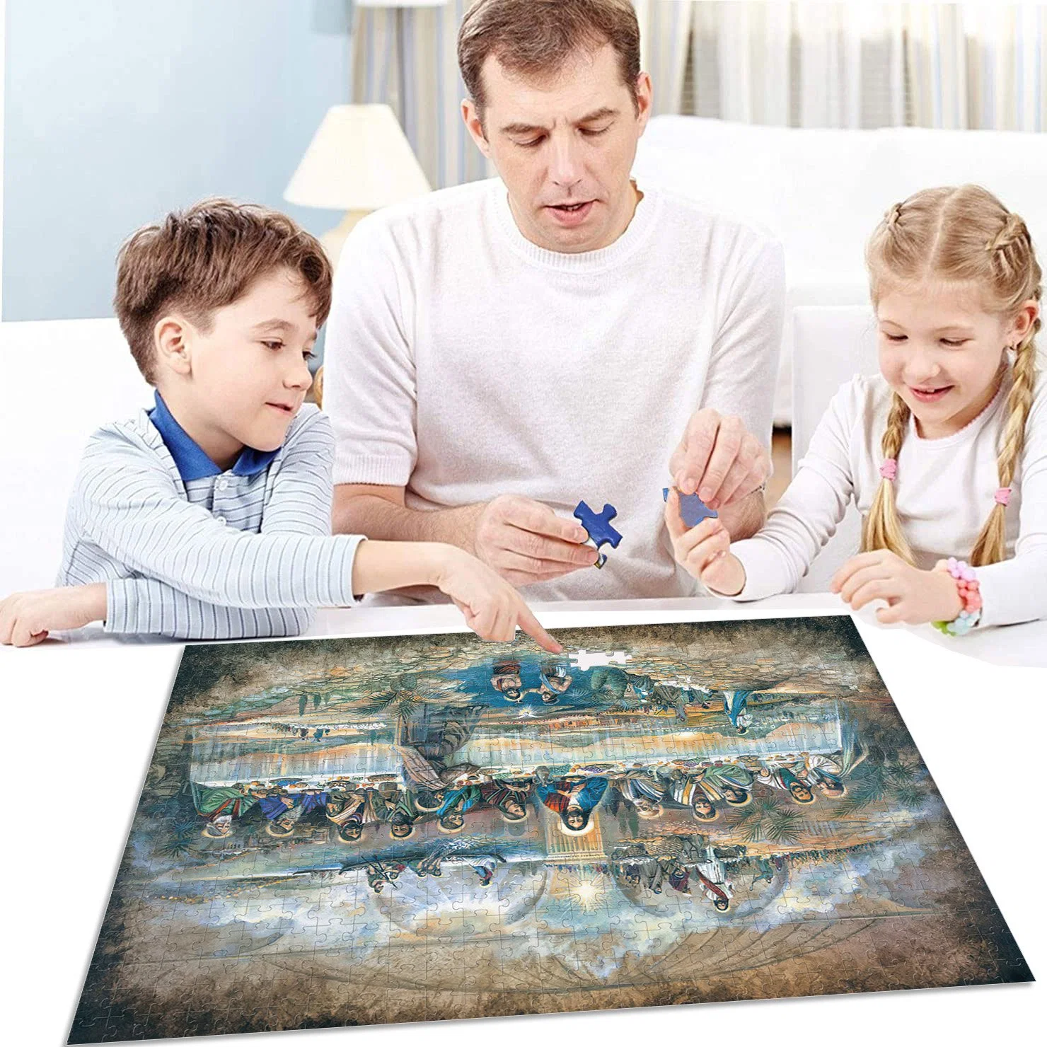 Oil Painting of The Last Supper Wholesale/Supplier Intellectual Educational Kids Toys, Wooden 1000 Piece Jigsaw Puzzle Gifts Toy, Customisable Patterns and Sizes.