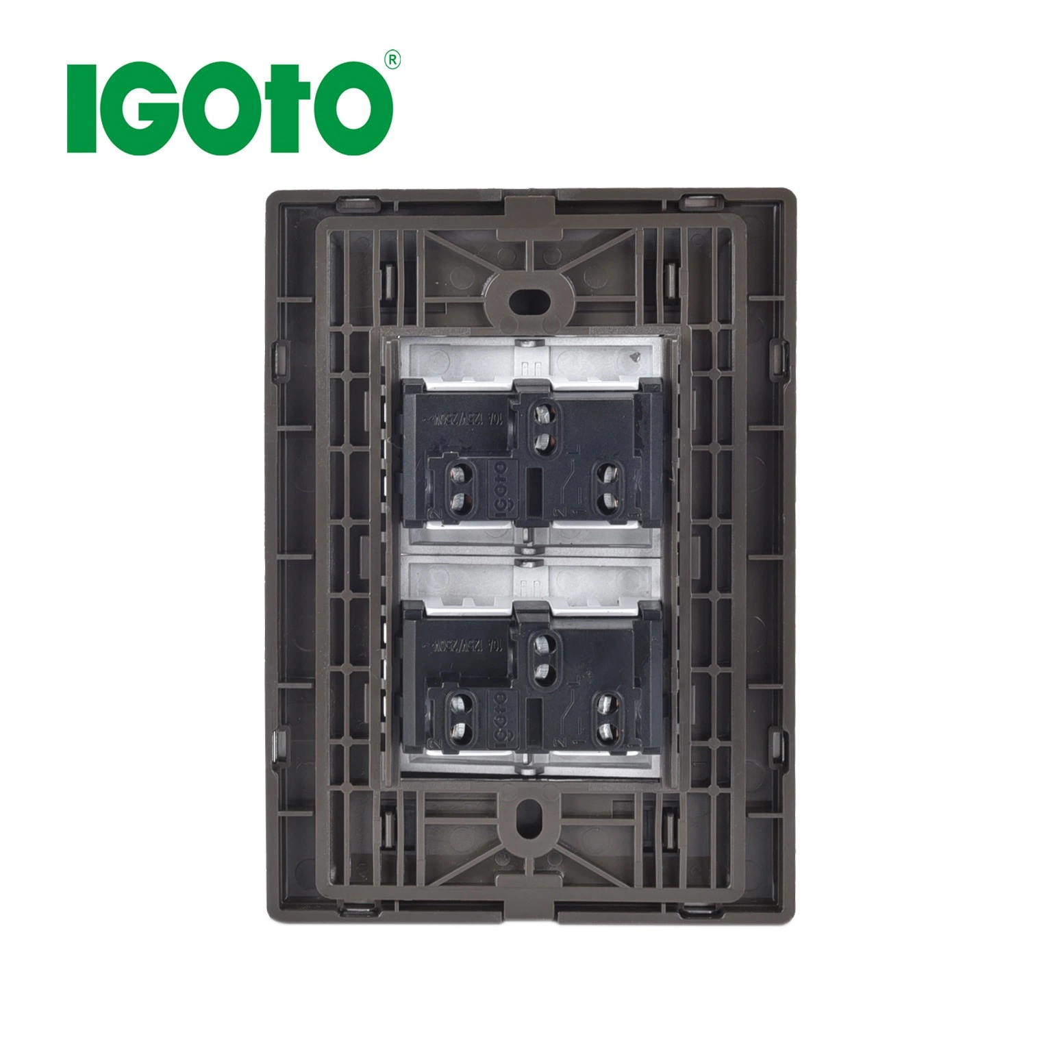 Aço inoxidável ODM OEM 2 pista 1 Caminho Us Standard da Tomada Elétrica moderna dos Interruptores de Luz de parede Interruptores Doble Fornecedores