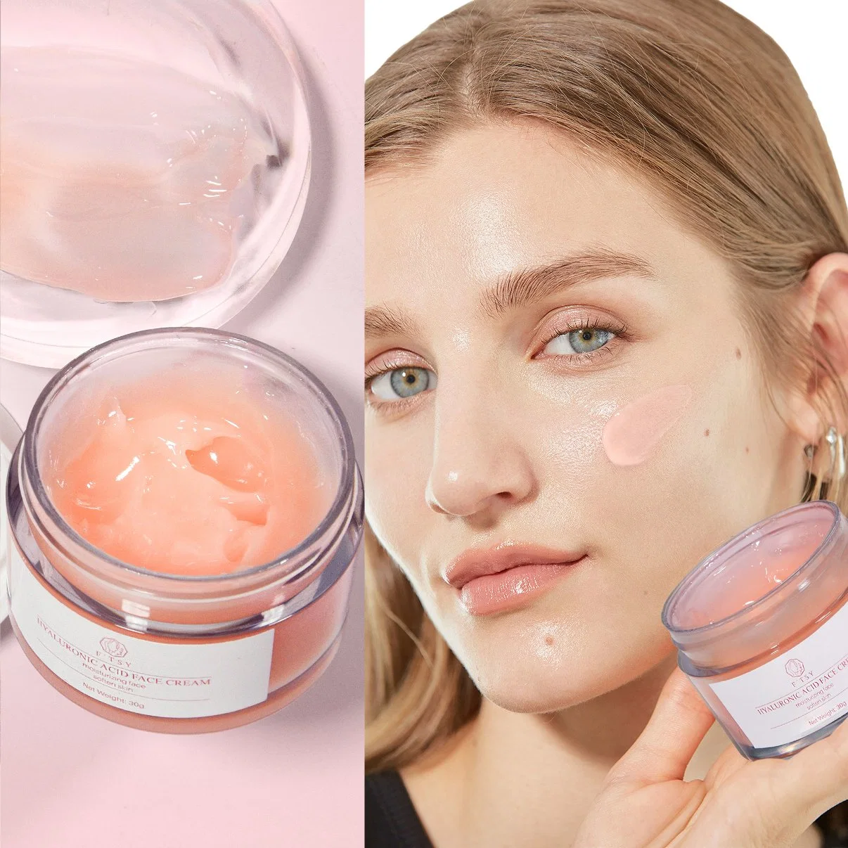 Custom Organic Hyaluronic Acid Face Cream Vitamin a Repairing Friming Collagen Facial Cream