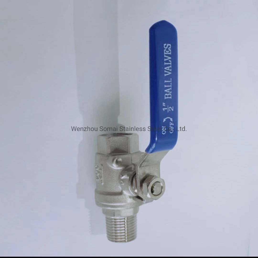 1/2"-2" Vannes à boisseau sphérique en acier inoxydable 304 avec fil intérieur et extérieur pour les tuyaux d'eau domestiques, vannes de commutation industrielles.