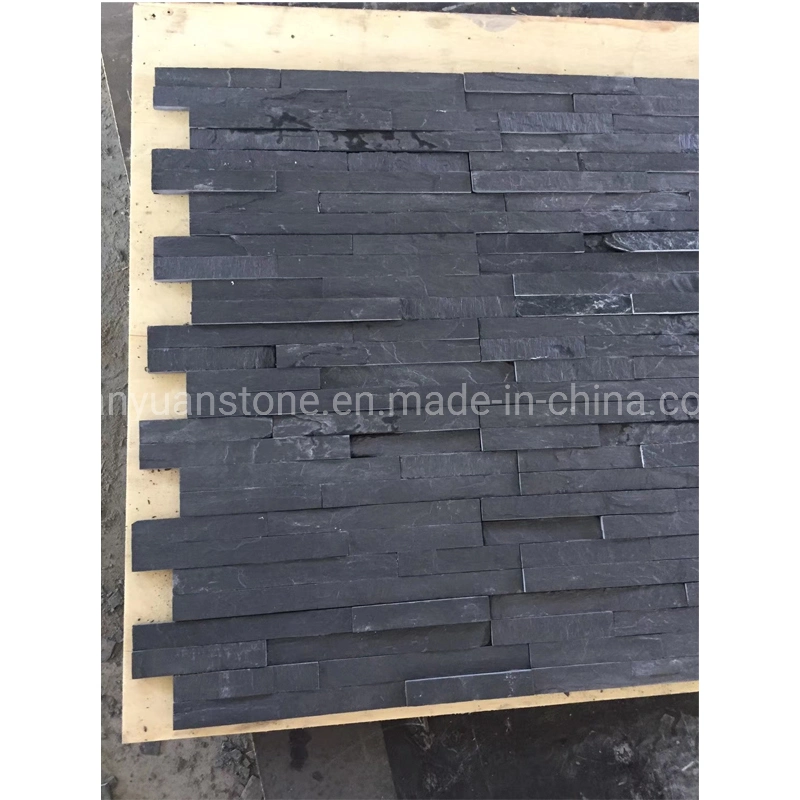 Black Slate with Natural Split for Wall Cladding