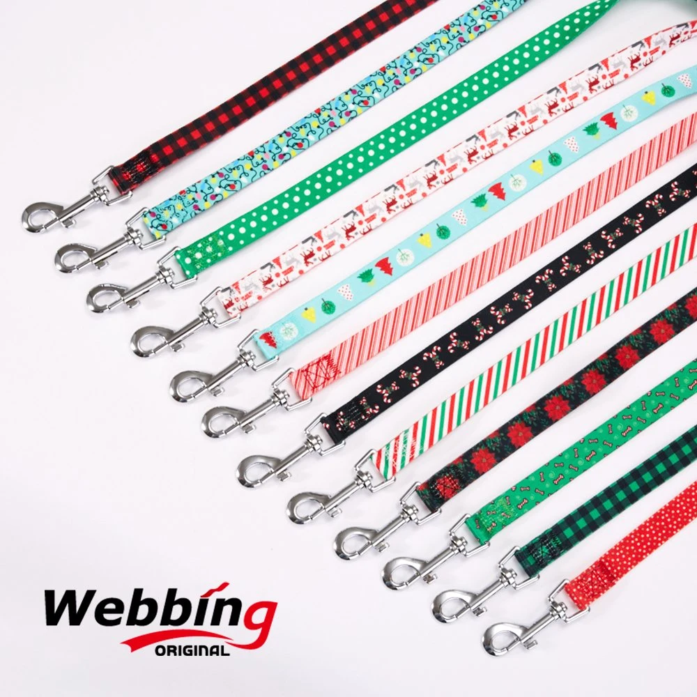 Original Webbing Wholesale/Supplier Pet Supply Printed Dog Collar Leash Custom Design Dog Collar and Leash