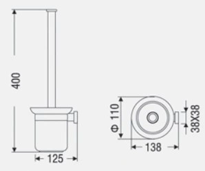 Gran Venta Accesorios de baño de acero inoxidable acabado satinado Portaescobillas