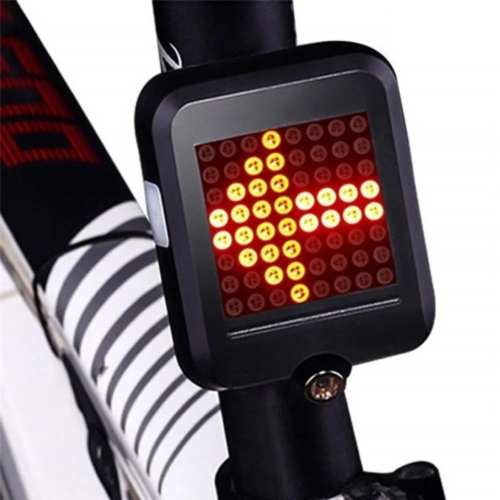 Auto Direction 64 LED Indicator Bicycle Rear Taillight USB Rechargeable Cycling MTB Cycling Safety Warning Turn Signals Light Wyz20598