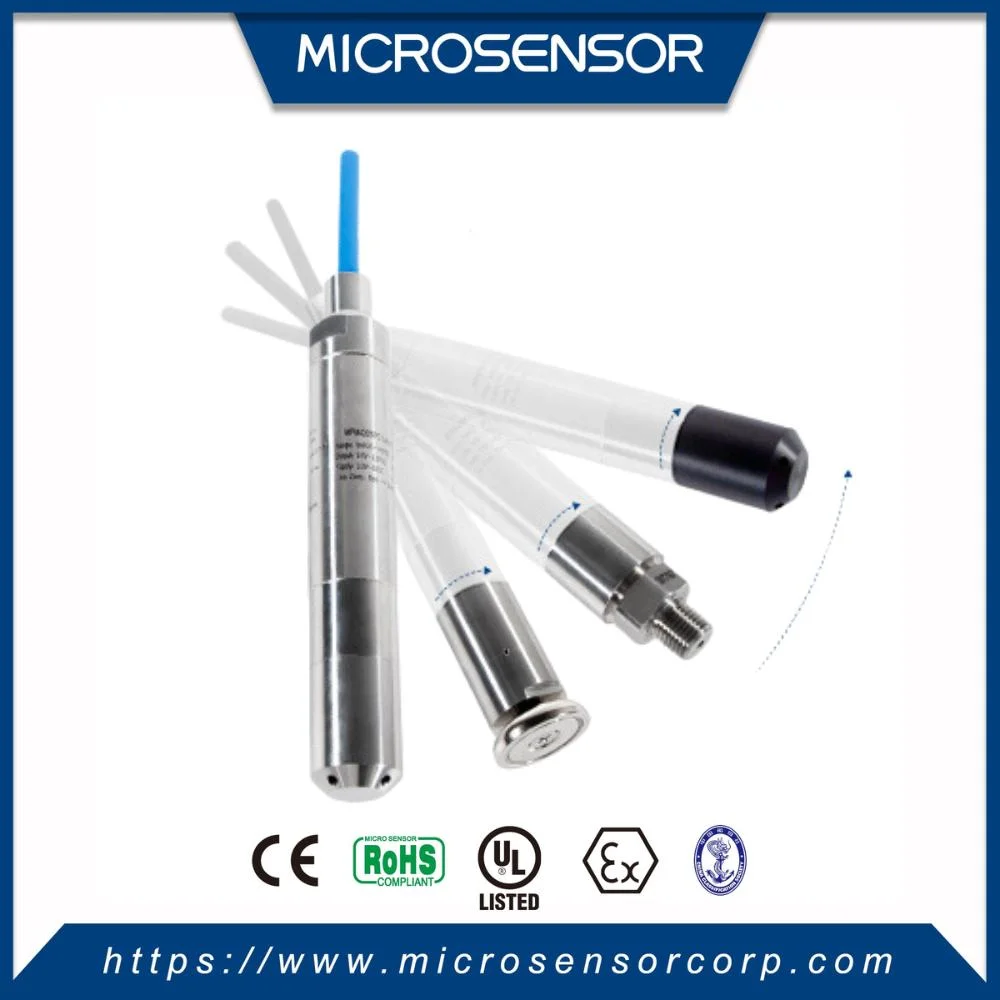 Microsensor serie MPM426W 4-20mA Transmisor de nivel de líquido sumergible para productos químicos Tanques de almacenamiento