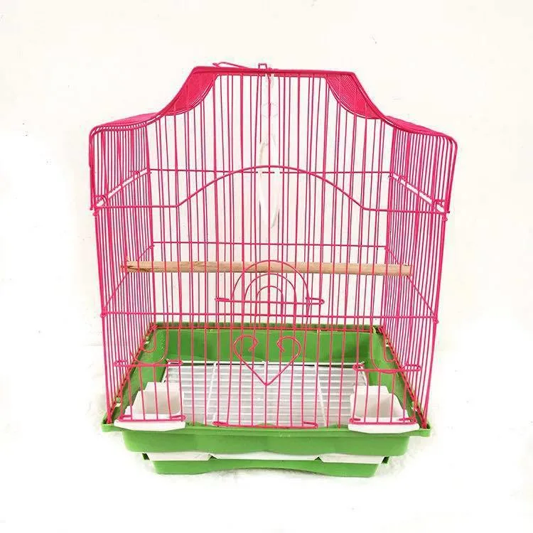 Tc4303-a Wholesale Easy Detachable Non-Toxic Hanging Double Feeder Metal Bird Cage