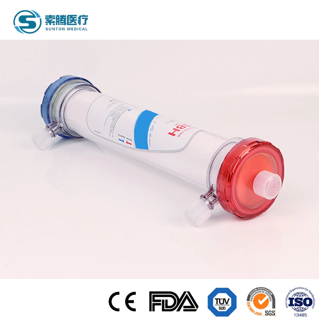 Sunton grado médico de alta calidad Hemodialyzer dializador China Pes Pes la calidad del material Hemodialyzer dializador fabricantes grado quirúrgico Medical dializador