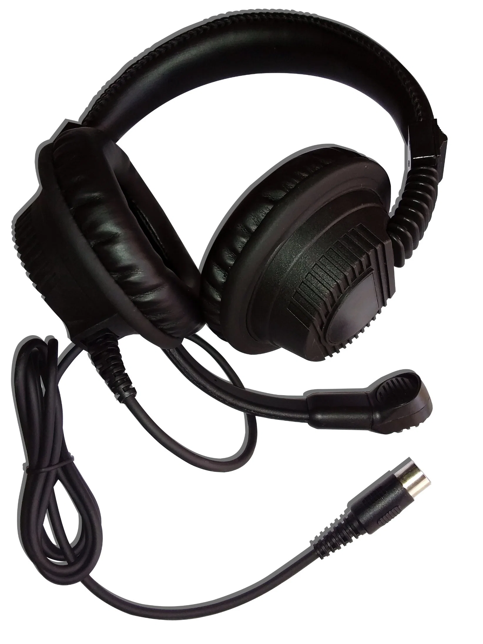 Kabelgebundenes Headset-Mikrofon mit Ministecker, kabelgebundenes Headset-Mikrofon für Kameras, ein-Ohr-Kopfhörer mit dynamischem MIC4-poligem XLR-Anschluss und einfacher Muff, 200 Ohm