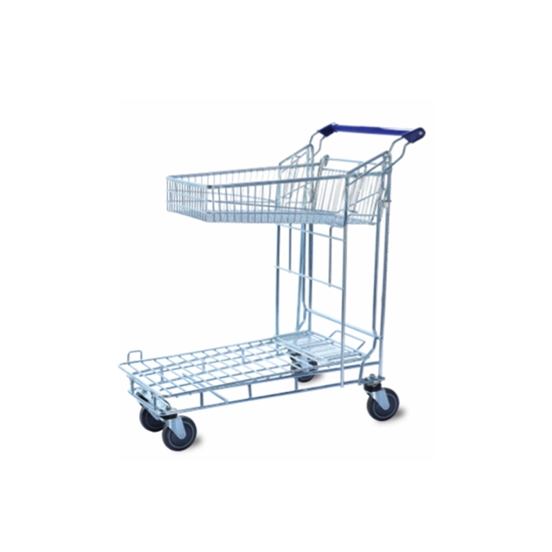 Factory Price Galvanized Shopping Cart Promotion Basket Supermarket Shop Trolley