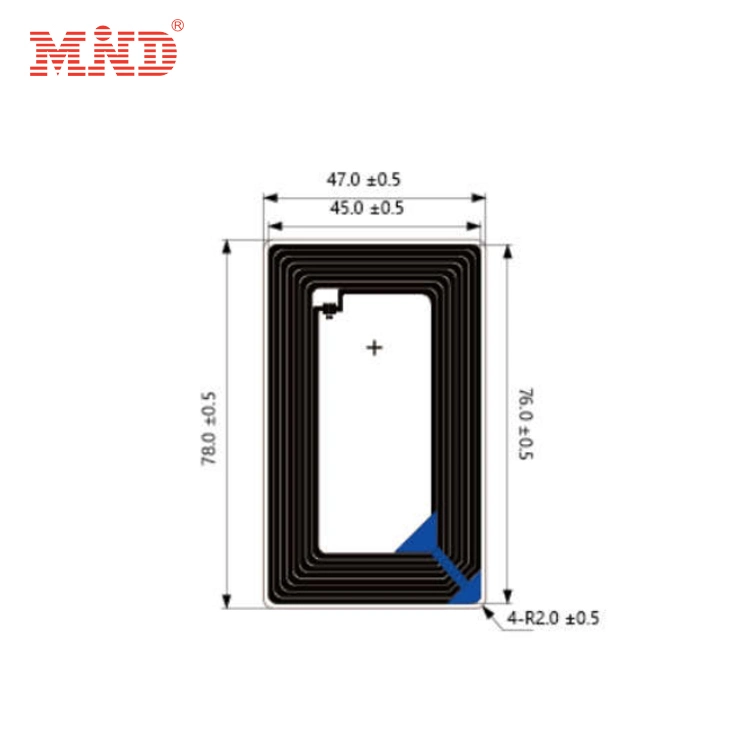 Étiquette RFID carte de visite intelligente 13,56 MHz ISO 14443 a