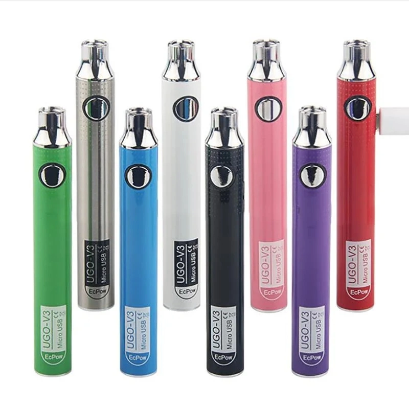 Ugo-V3 510 Thread 650/900mAh Vape Battery Preheat Vaporizer Pen Variable Voltage Batteries with Micro USB Cable for Thick Oil Cartridges