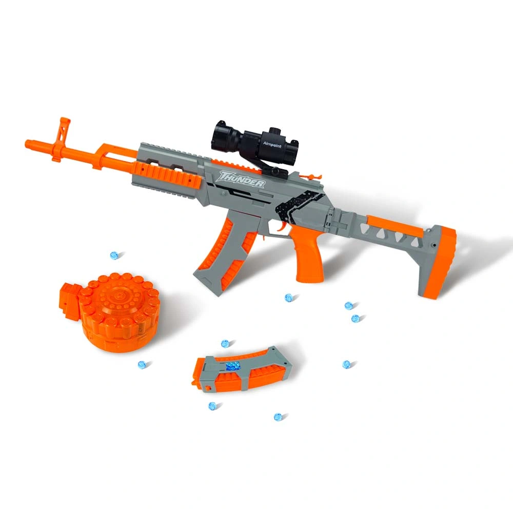 Gel Ball Blaster Gun M762 Automatic Gun with Telescope Electric Rifle Dry Bullet Gun for Adults