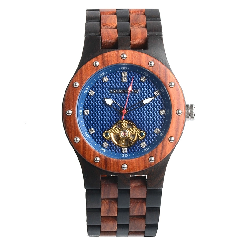 New Arrival Fine Timepiece Automatic Mechanical Wooden Wrist Watch