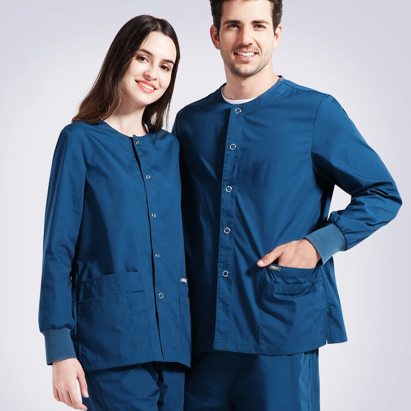 Usine de personnaliser des vêtements de travail Médecin Infirmière costume Col rond avec Pocket uniforme