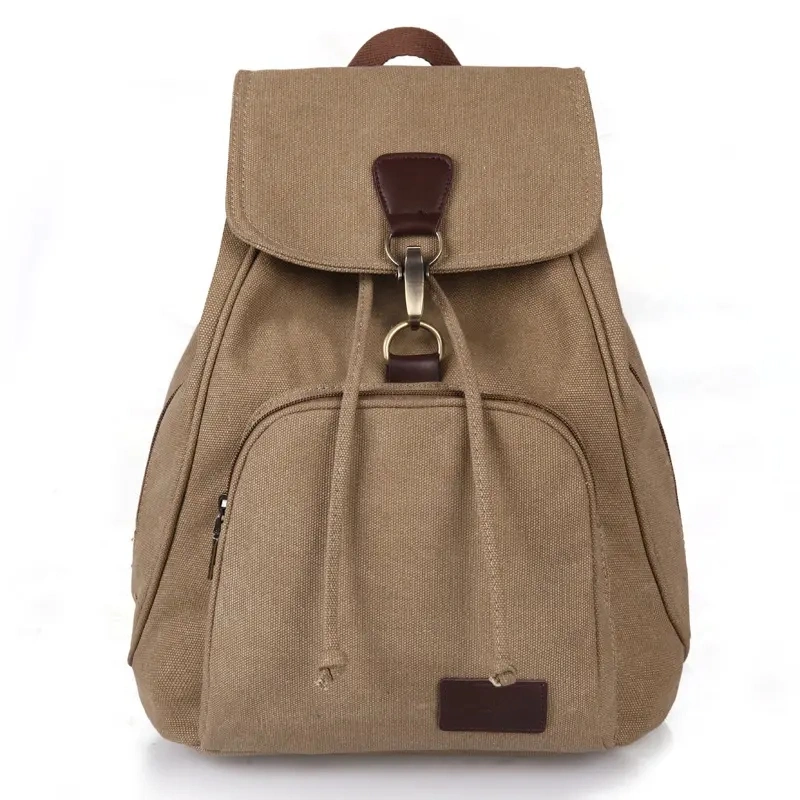 Canvas Female Vintage Pure Cotton Travel Fashion Drawstring School Bags