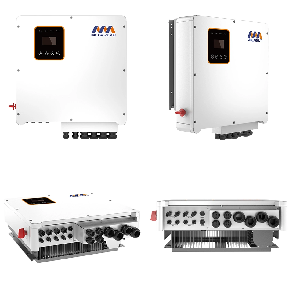 Megarevo 5kw 8kw 10kw Hybrid Inverter Split Phase Energy Storage Inverter Low Battery Voltage