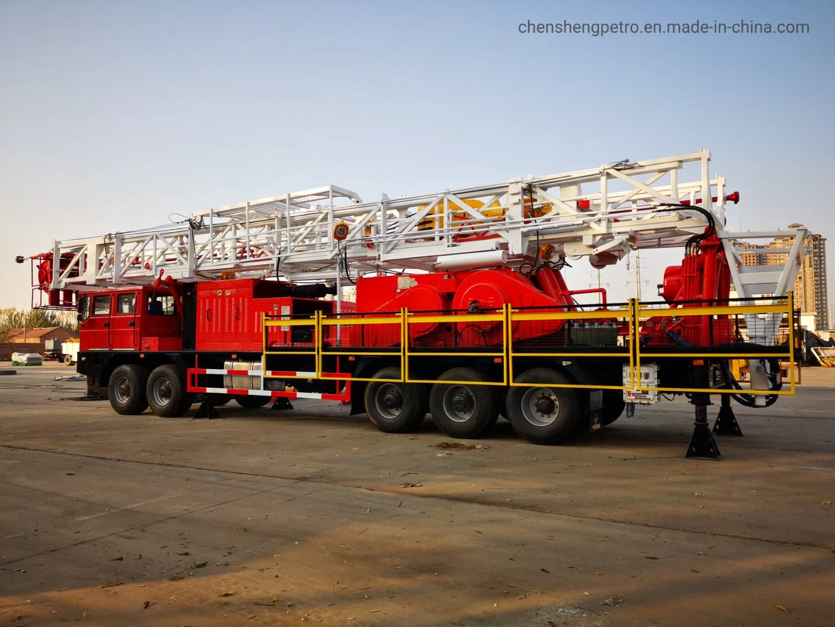 Self-Made Chassis API Xj550 Workover Rig Zj15 15000m110t Truck Mounted Drilling Rig Zyt Petroleum Sj for Repair Oil Well