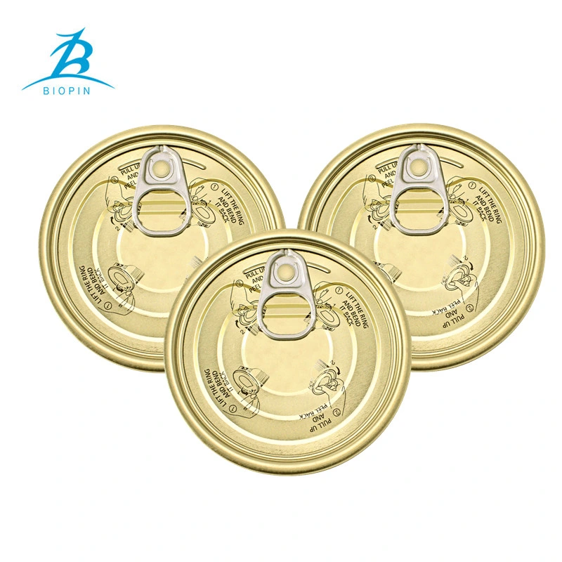 Tinplate Easy Open Ends 403 Antirust Function Gold Tin Can Lid Tinplate Coil 102mm Easy Open End