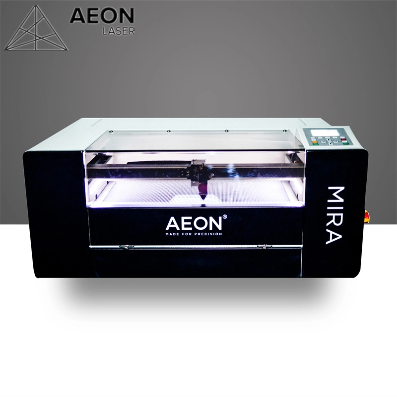 Mini Desktop Aeon Autofocus CCD Camera Vector Engraving Benchtop 60W/80W/100W CO2 Laser Engraver with 5030 7045 9060 Working Area 1200mm/S (All-In-One System)