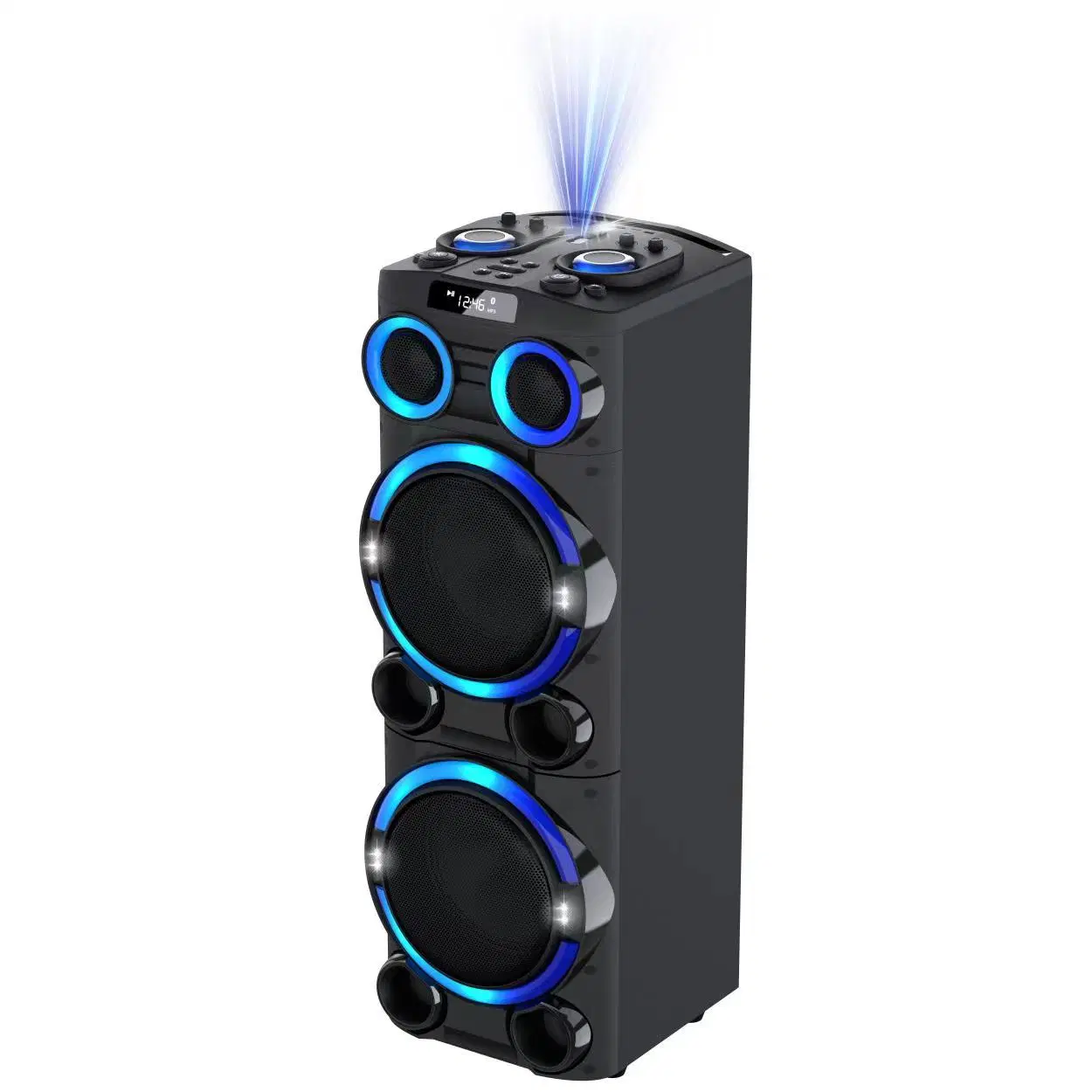 Club Karaoke инструментальный Livingroom Guitar PA BT USB двойной 10 Динамик Inch Laser Disco Light Wireless Trolley Audio Loud