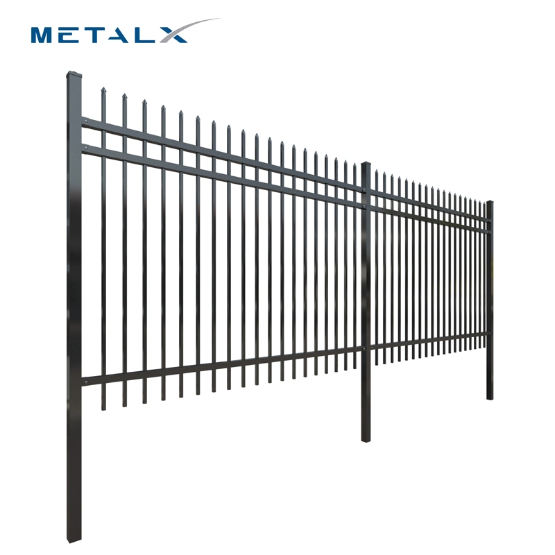 Galvanized Steel Security Fence Ornamental DIY Steel Fences Round Steel Fencing Post