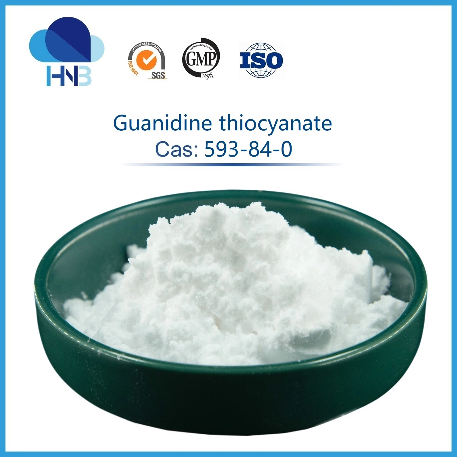 593-84-0 Grade biochimique et l'ADN de l'ARN extrait de poudre brute de 99 % de la guanidine thiocyanate Rhodanide Guanidinium Guscn