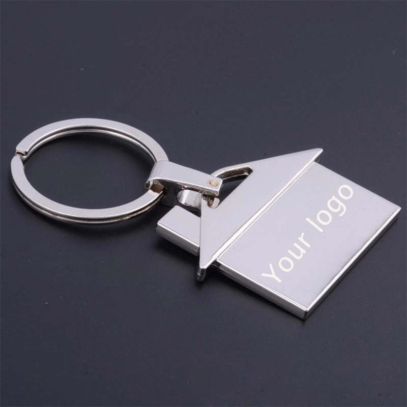 Promotional Gifts Wholesale/Supplier Metal Keychain House Shape Keychain Custom Logo Keyring Enamel Keyring