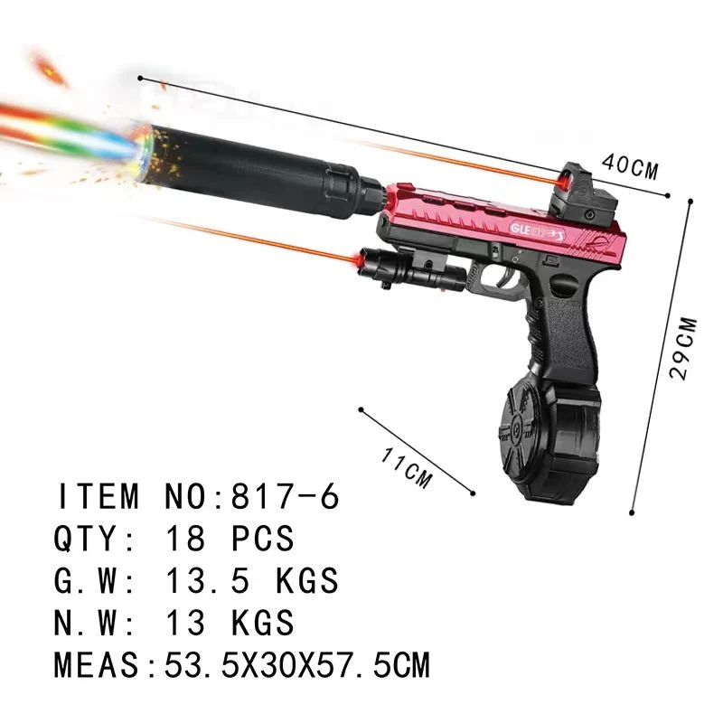 2023 Nuevo Gel17 Blaster Bola de arma de juguete Pistola eléctrica de hidrogel de luces coloridas actualizado Orbeez-Beads disparar efecto