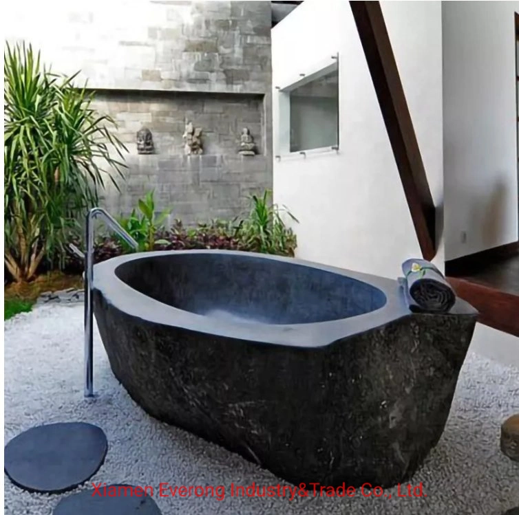 Natural White Black Grey Beige Green Onyx/Granite/Marble Stone Freestanding Bathtub for Bathroom Bath Tub