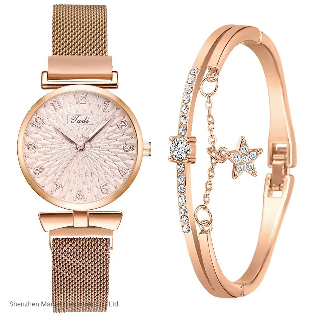 Robe rose montre-bracelet Bracelet Dial Mode femmes montres à quartz