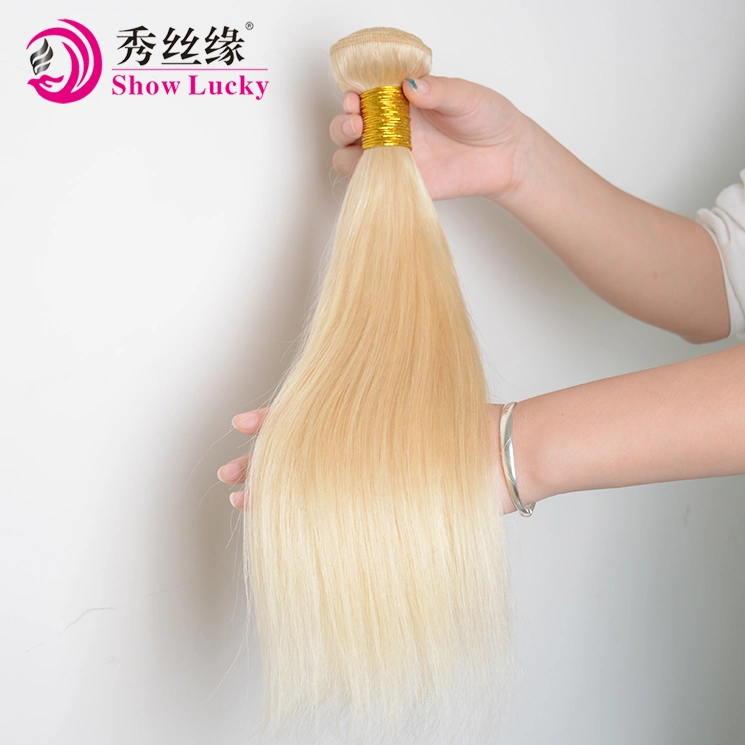 Beauty Hair Extension Peruvian Virgin Human Hair Silky Straight Blonde 613# Hair Bundles