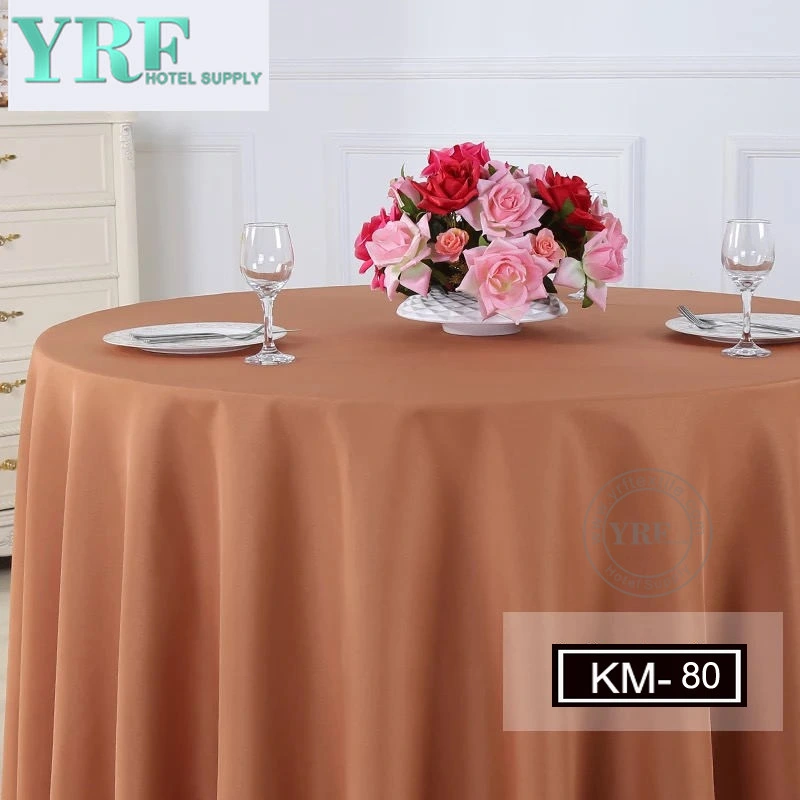 Beautiful 108 Round Dark Red Table Cover Factory for Wedding