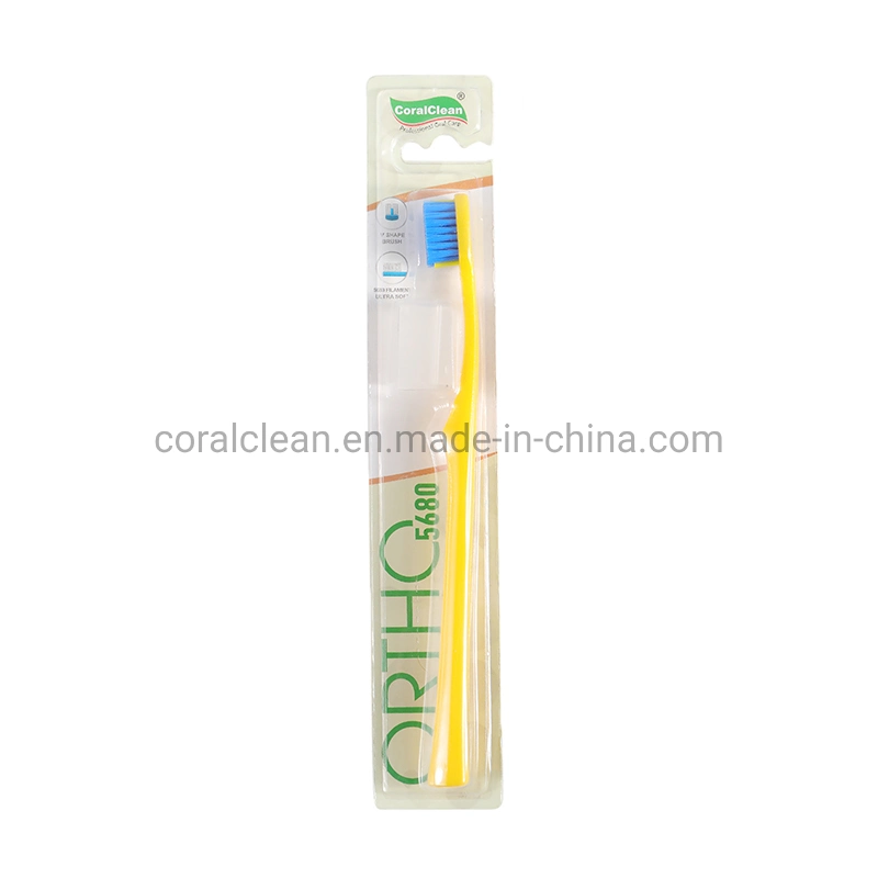 Orthodontic Toothbrush with V-Shaped Bristles & 0.10mm Extra Soft Bristles