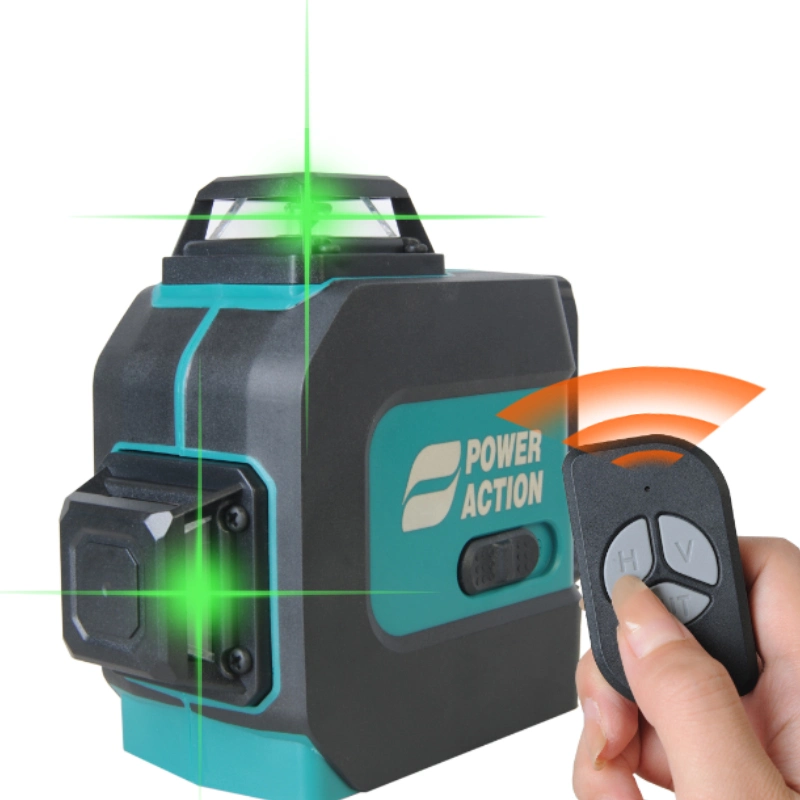 أداة التسوية الذاتية 360 Laser Level Tool لاسلكية ذات الخط الأخضر ثلاثي الأبعاد تقاطع