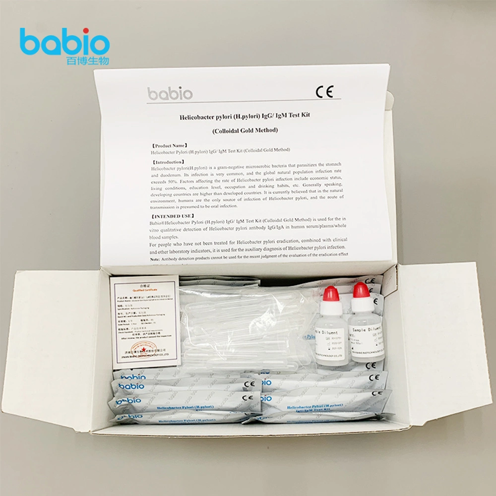 Kit de test rapide H. pylori à emballage individuel avec certifications ce