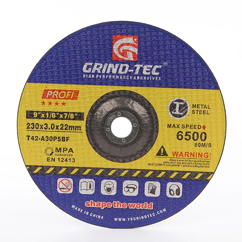 High quality/High cost performance  China Grindtec Abrasives 9 Inch 230X3X22.23mm Cutting Disc