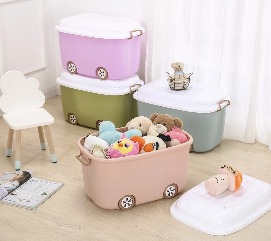 New Design Household Cartoon Plastic Storage Container with Lid