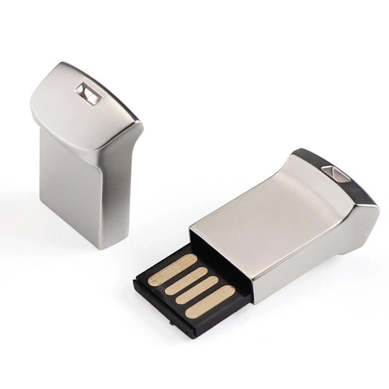 8 ГБ 16 ГБ 32 ГБ 64 ГБ Mini Metal Silver USB с цепочкой ключей Флэш-накопитель