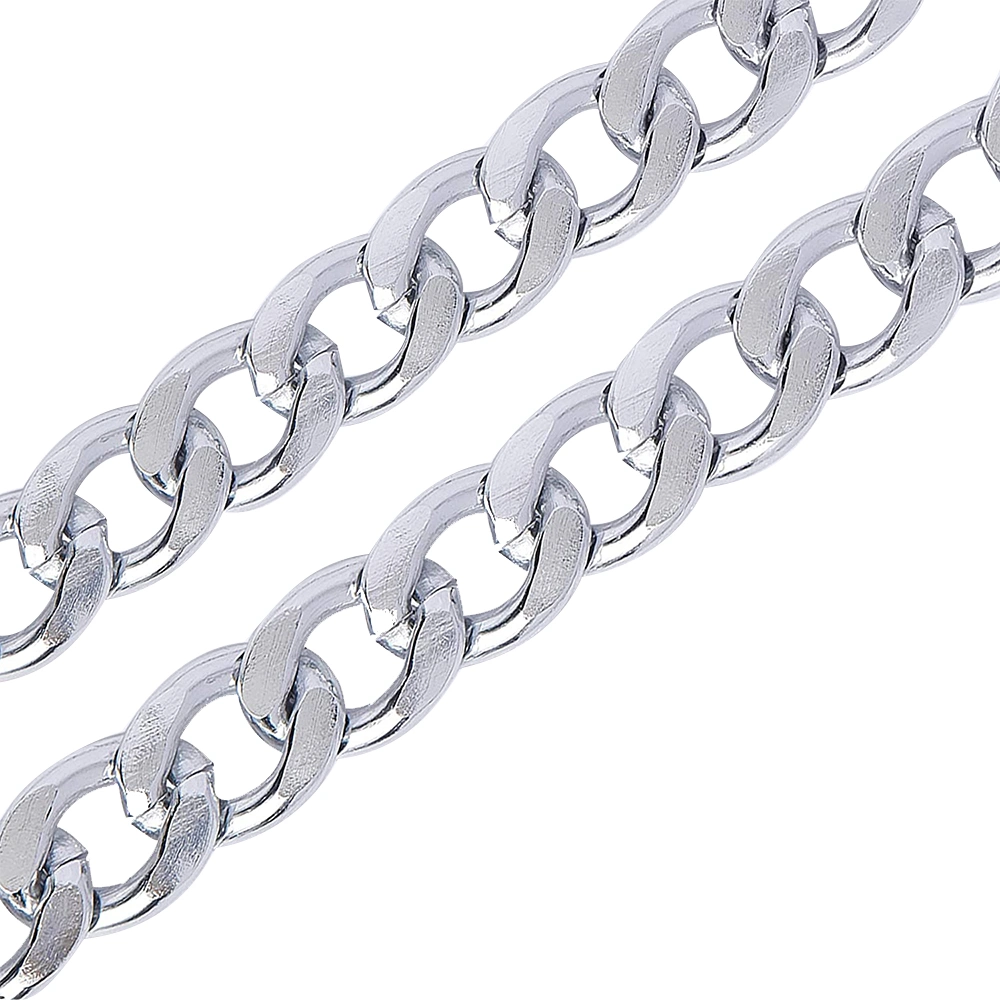 Silver Color 1mm Wire Diameter 304 Stainless Steel Decorative Curb Chain for DIY