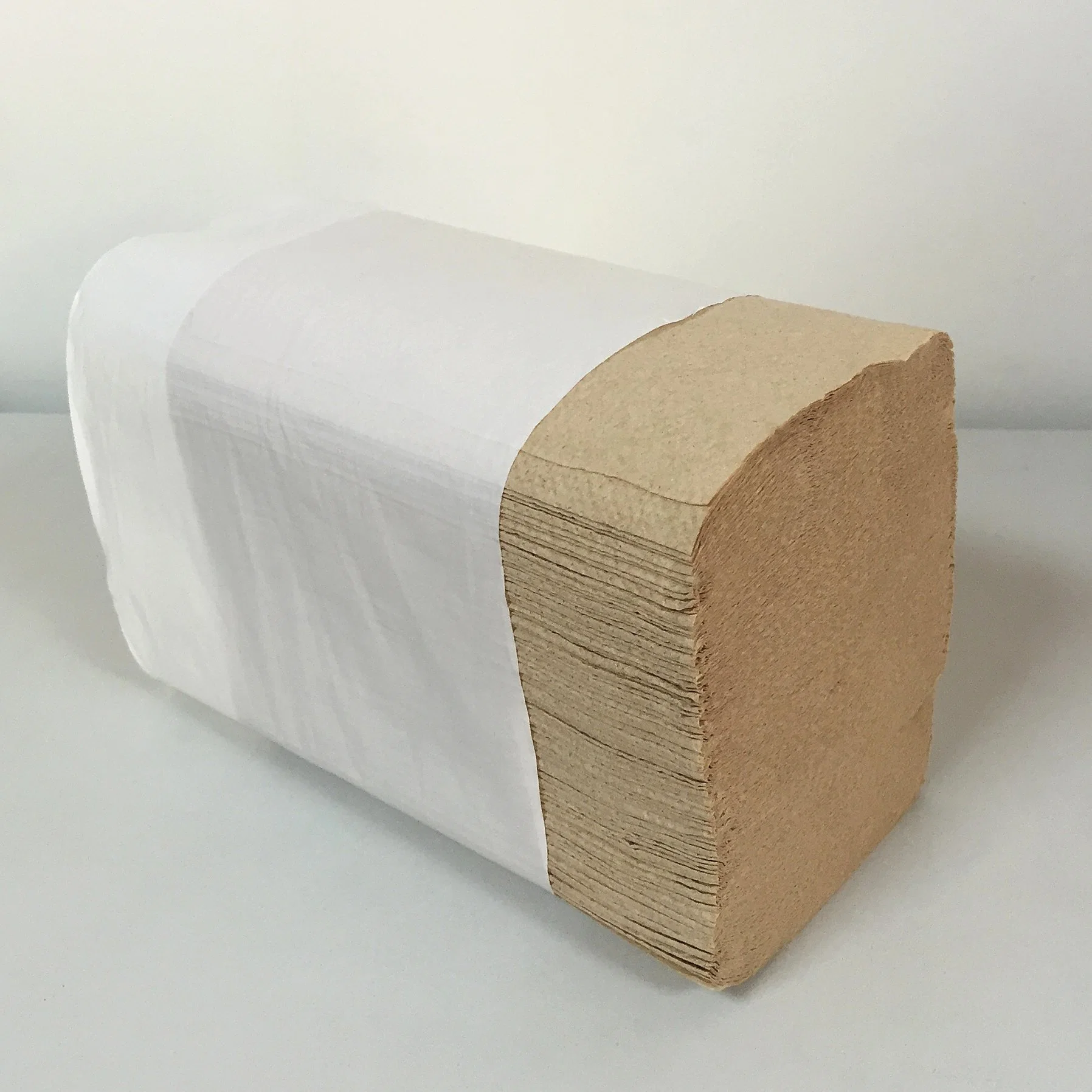 Toalla de mano de papel de plegado en V de textura fina absorbente