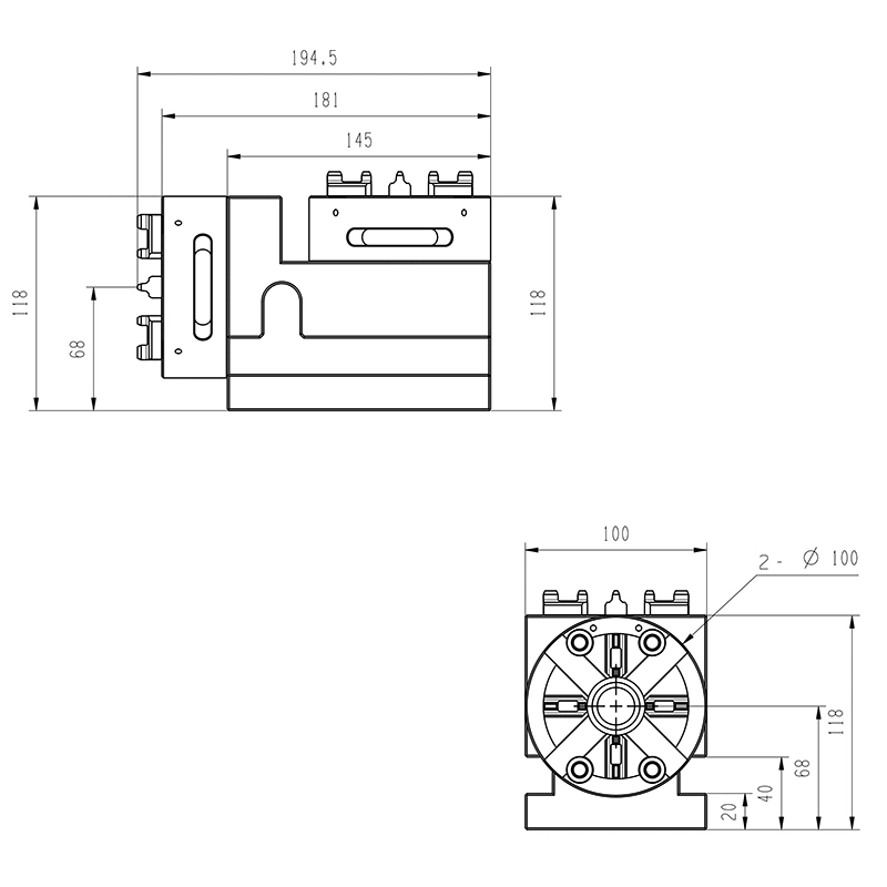 Quickchuck 100 P with Square Block Er-036345 Er-019424 Erowa Its Compatible