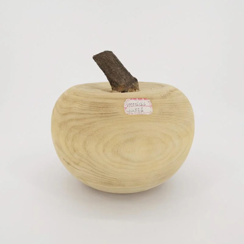 Ornament Natural Wood Artificial Apple Desktop Fake Apple Wooden Crafts