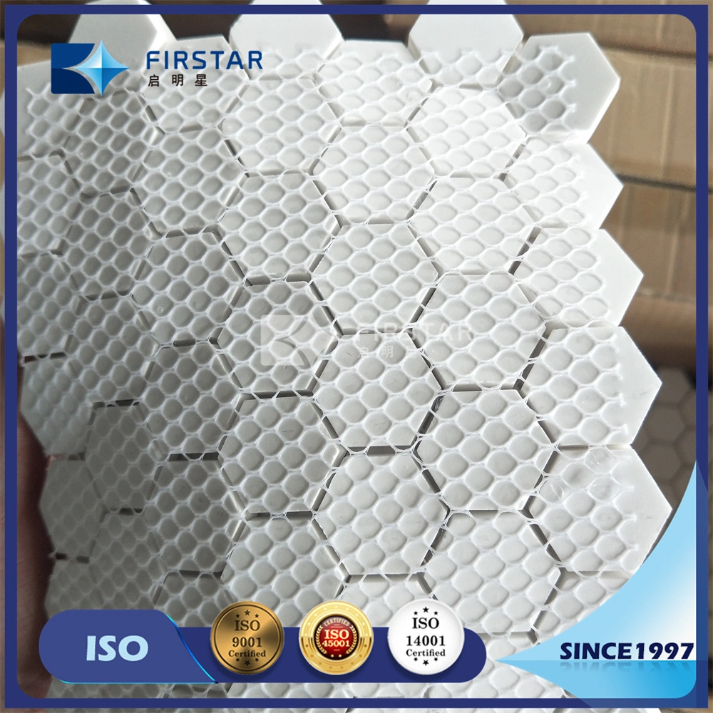 150*150mm Alumina Hexatile Mat on Mesh Backing for Metal Surface Wear Protection