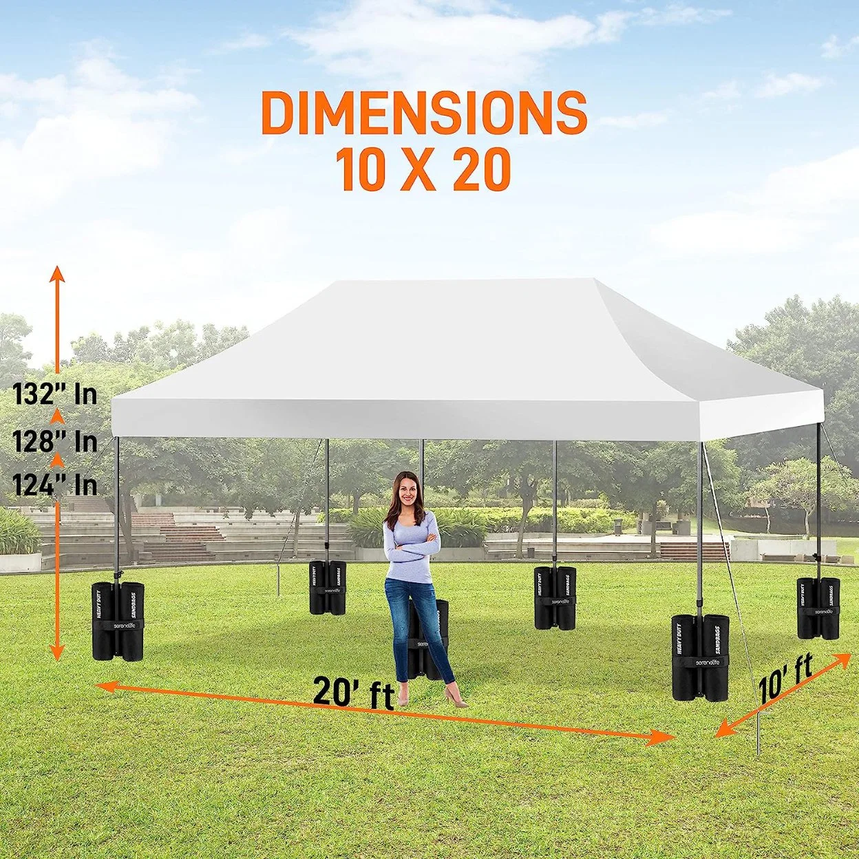 Pop up Canopy Tent 10X20 - local Comercial Instant Shelter plegable/Colapsible Sol sombra Canopy pop up Tent