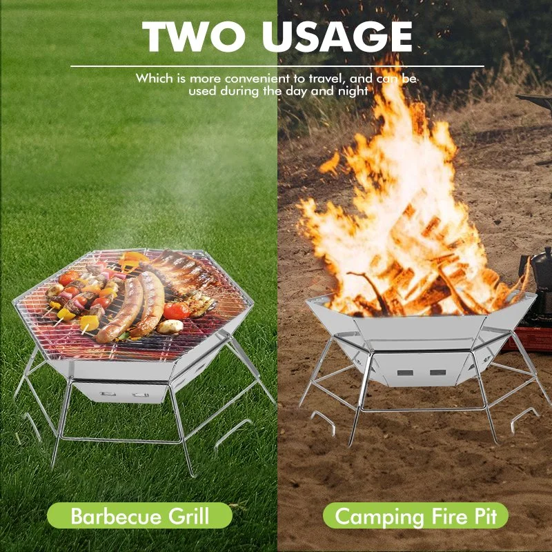 Kinggear Barbecue Grill Fumoir Portable Extérieur Barbecues au Charbon de Bois Grills de Camping Glamping